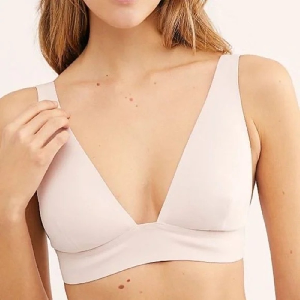 Free people scuba Neo plunge bra light pink small